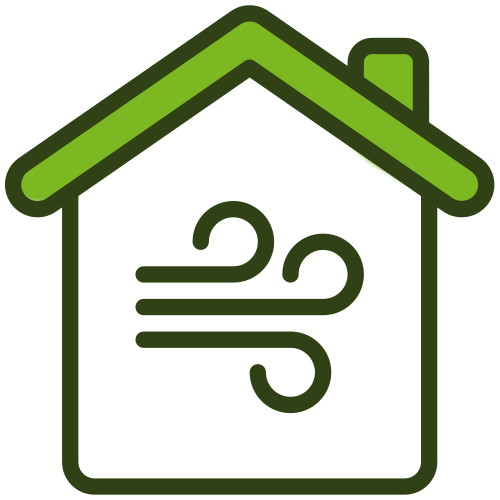 Home with clean flowing air