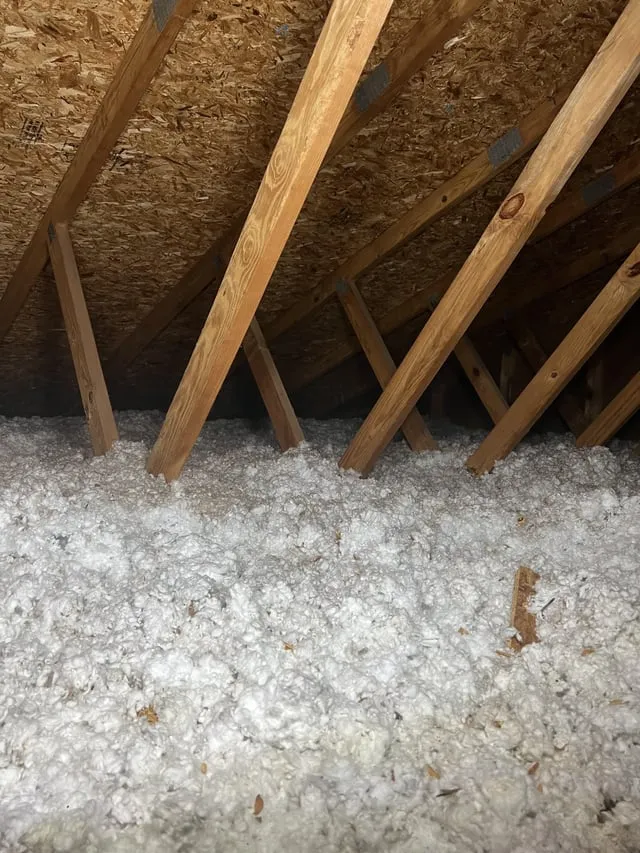 my current attic blown insulatio